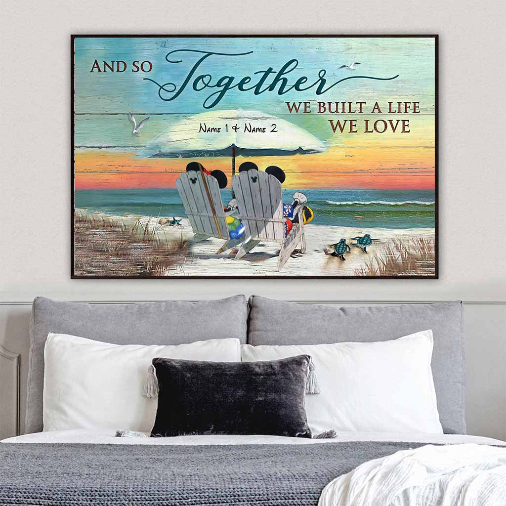 Personalized Canvas Poster Together We Build Life Love Gift for Couple
