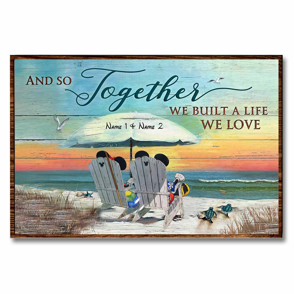 Personalized Canvas Poster Together We Build Life Love Gift for Couple