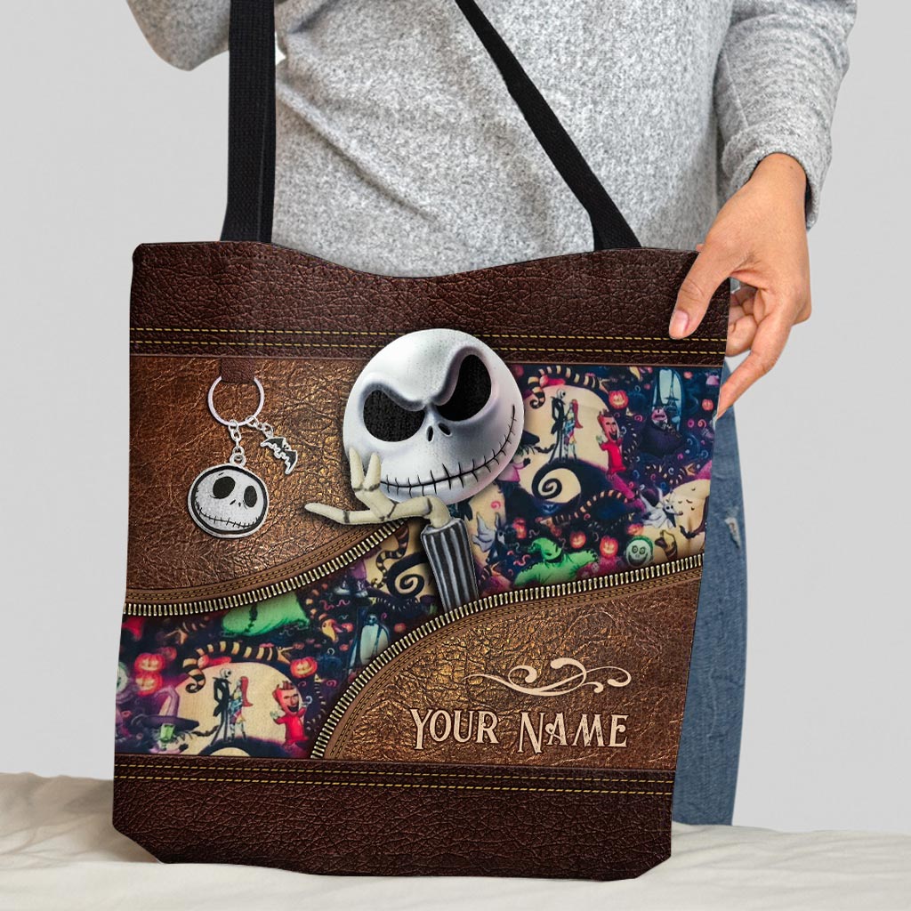 Personalized Nightmare Tote Bag Custom Name Gift for Halloween