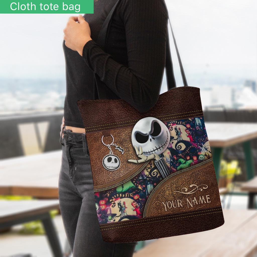 Personalized Nightmare Tote Bag Custom Name Gift for Halloween