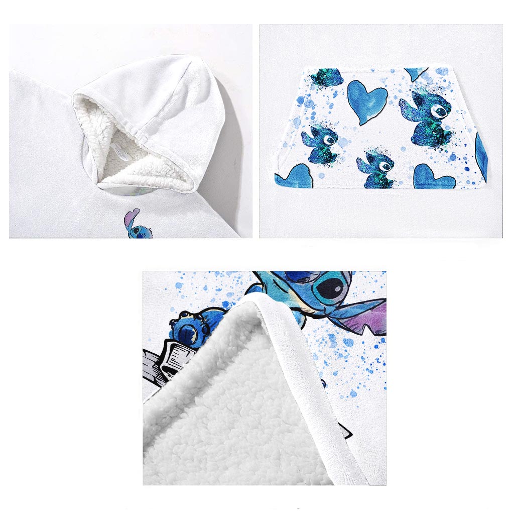 Personalized Ohana Blanket Hoodie Custom Name Gift for Kids