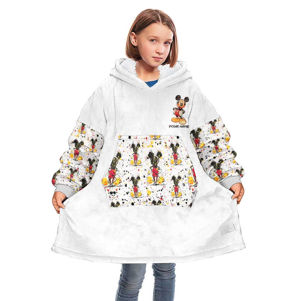Personalized Magic Mouse Ears Blanket Hoodie Gift for Kids
