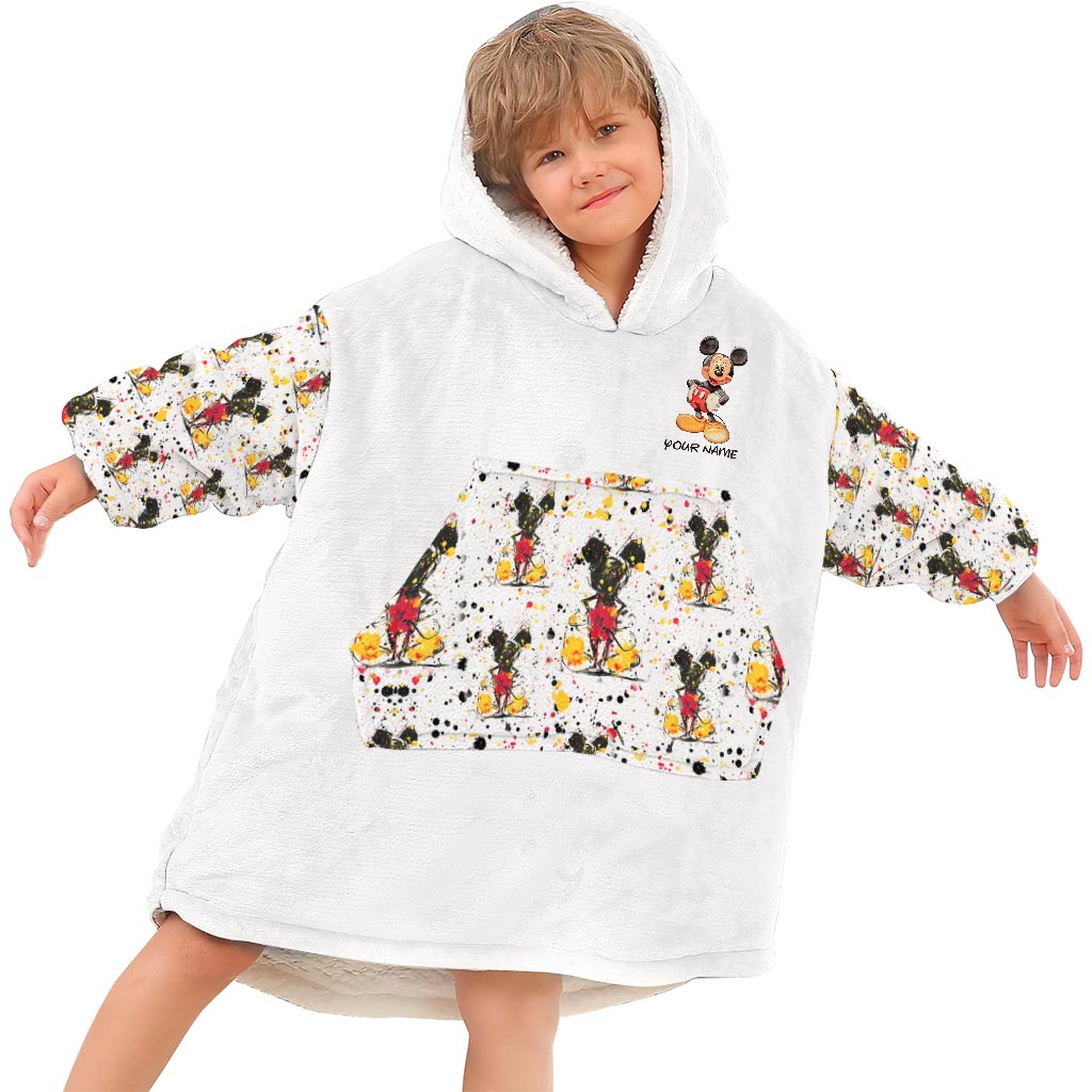 Personalized Magic Mouse Ears Blanket Hoodie Gift for Kids