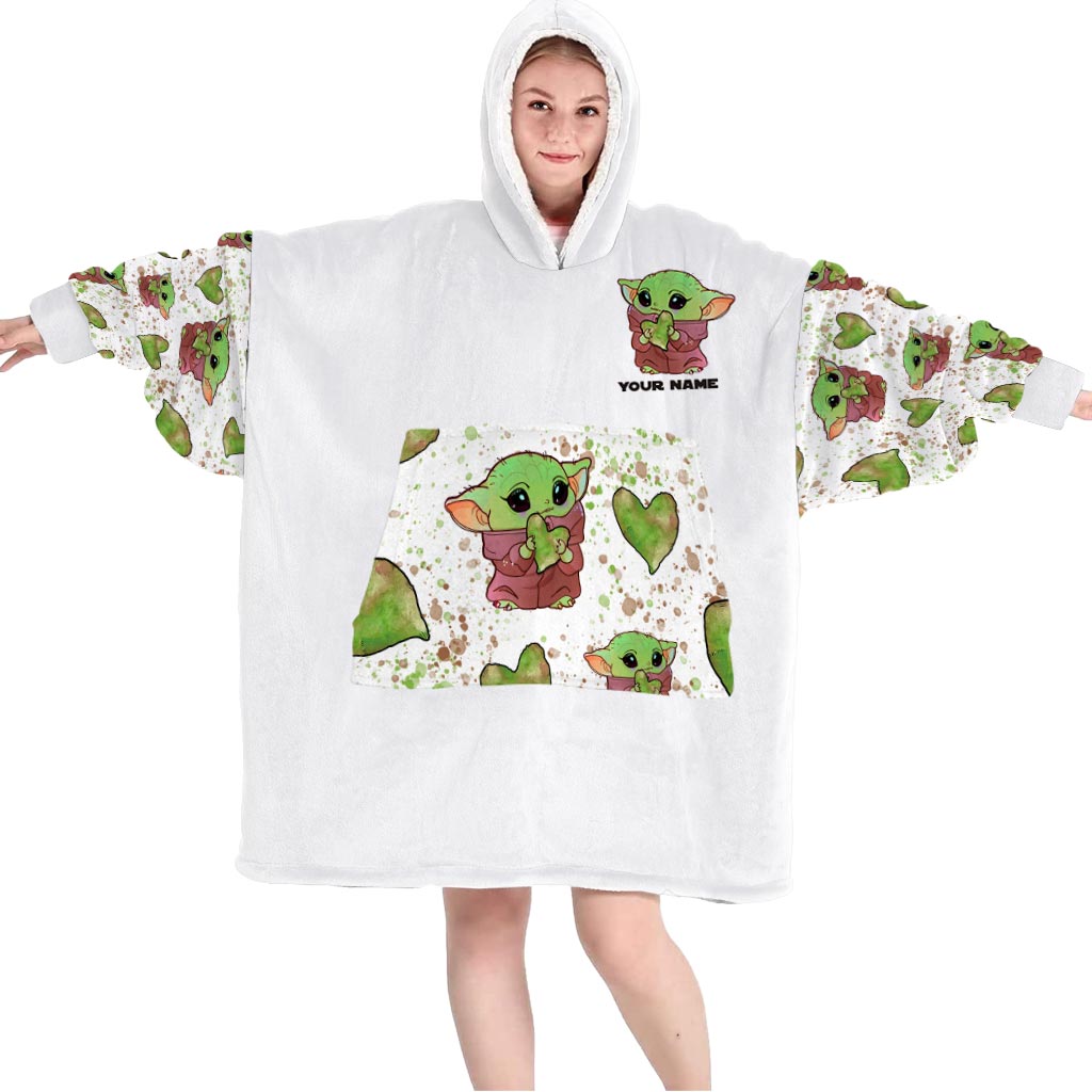 Personalized Blanket Hoodie with Custom Name Cute Design for Kids