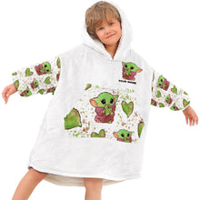 Load image into Gallery viewer, Personalized Blanket Hoodie with Custom Name Cute Design for Kids
