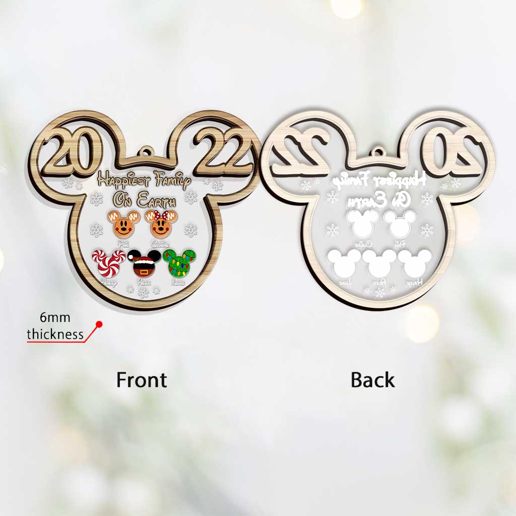 Personalized Mickey Mouse Family Christmas Ornament Custom Year Gift