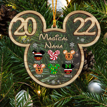 Load image into Gallery viewer, Personalized Christmas Mouse Ornament for Grandma - Custom Name Gift
