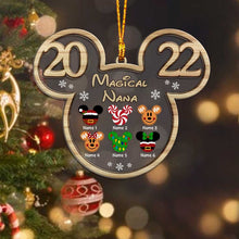 Load image into Gallery viewer, Personalized Christmas Mouse Ornament for Grandma - Custom Name Gift
