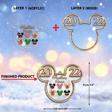Load image into Gallery viewer, Personalized Christmas Mouse Ornament for Grandma - Custom Name Gift
