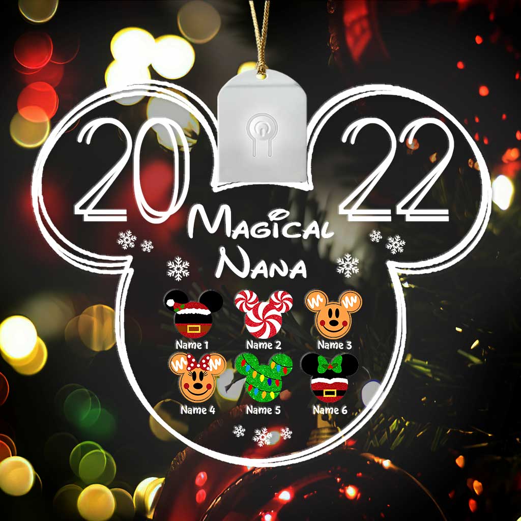 Personalized LED Acrylic Christmas Ornament for Grandma Gift