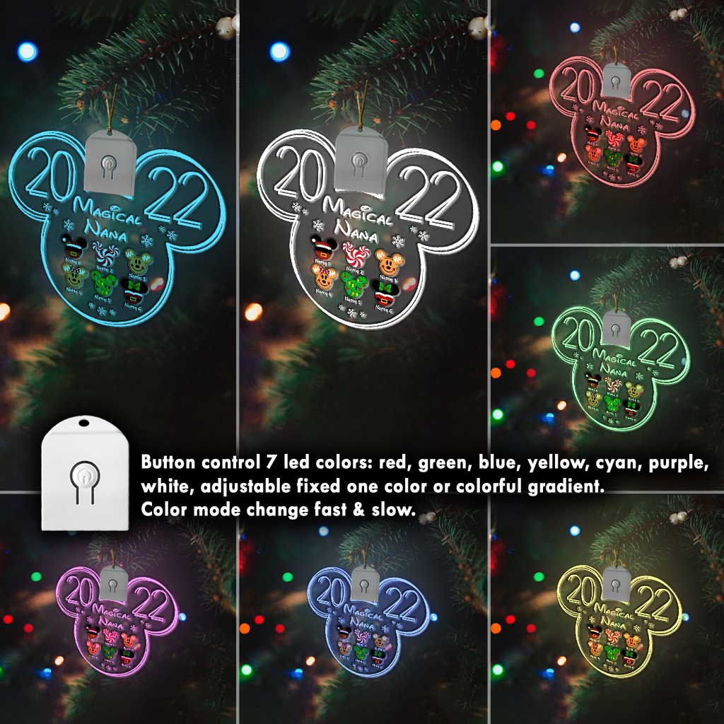 Personalized LED Acrylic Christmas Ornament for Grandma Gift