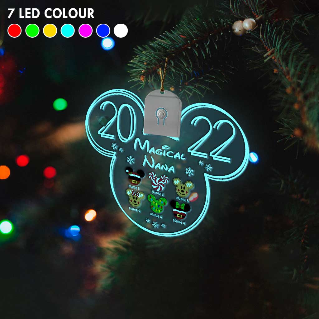 Personalized LED Acrylic Christmas Ornament for Grandma Gift