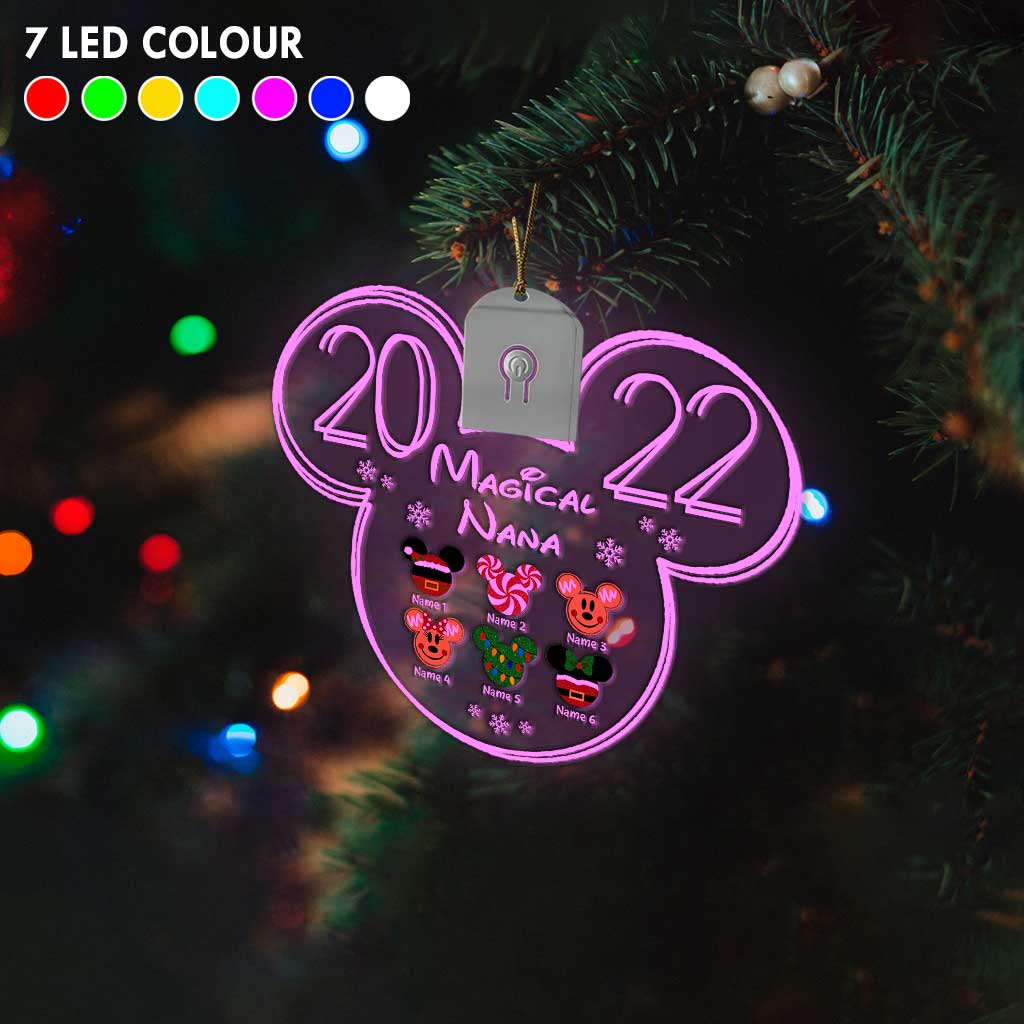 Personalized LED Acrylic Christmas Ornament for Grandma Gift