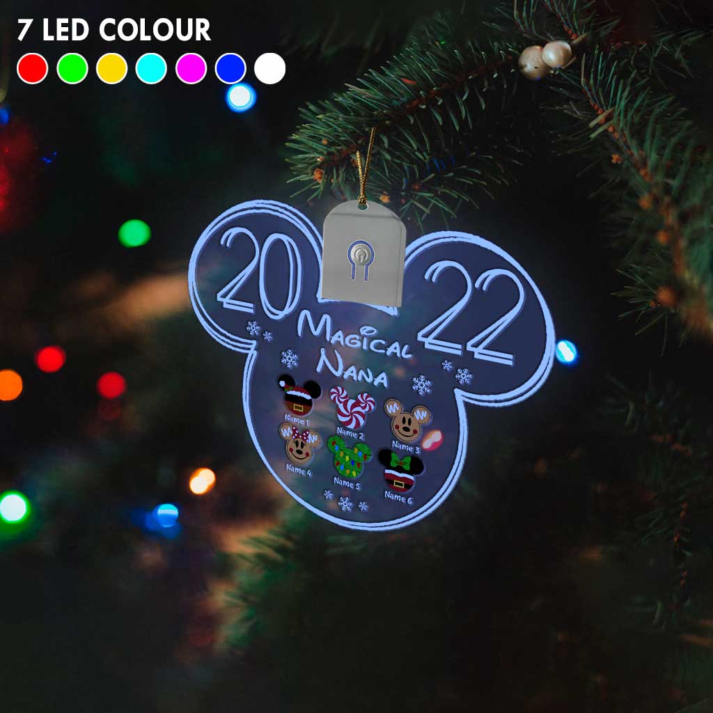 Personalized LED Acrylic Christmas Ornament for Grandma Gift