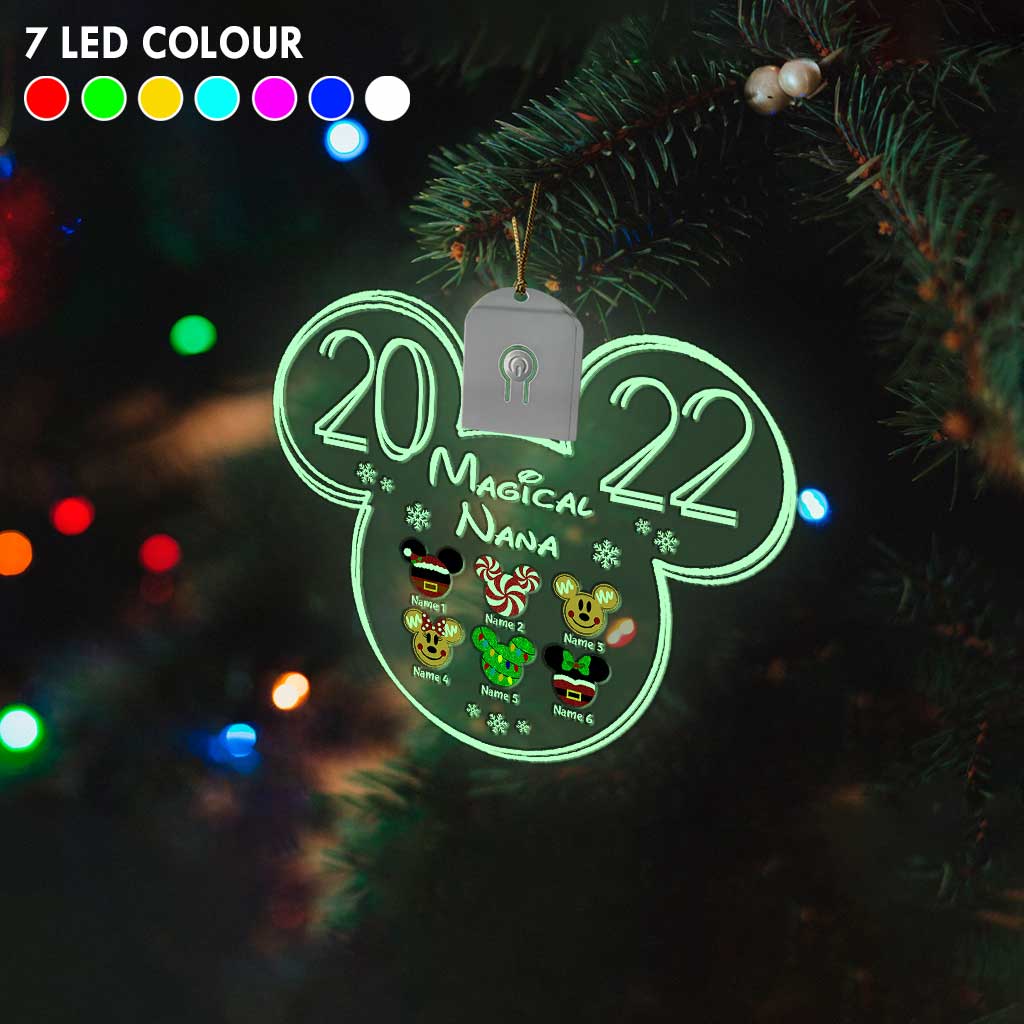 Personalized LED Acrylic Christmas Ornament for Grandma Gift