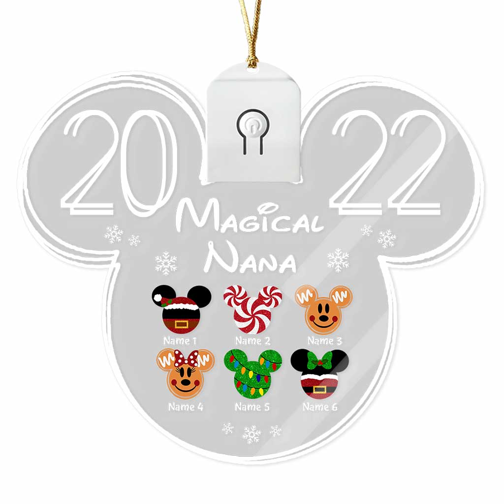 Personalized LED Acrylic Christmas Ornament for Grandma Gift