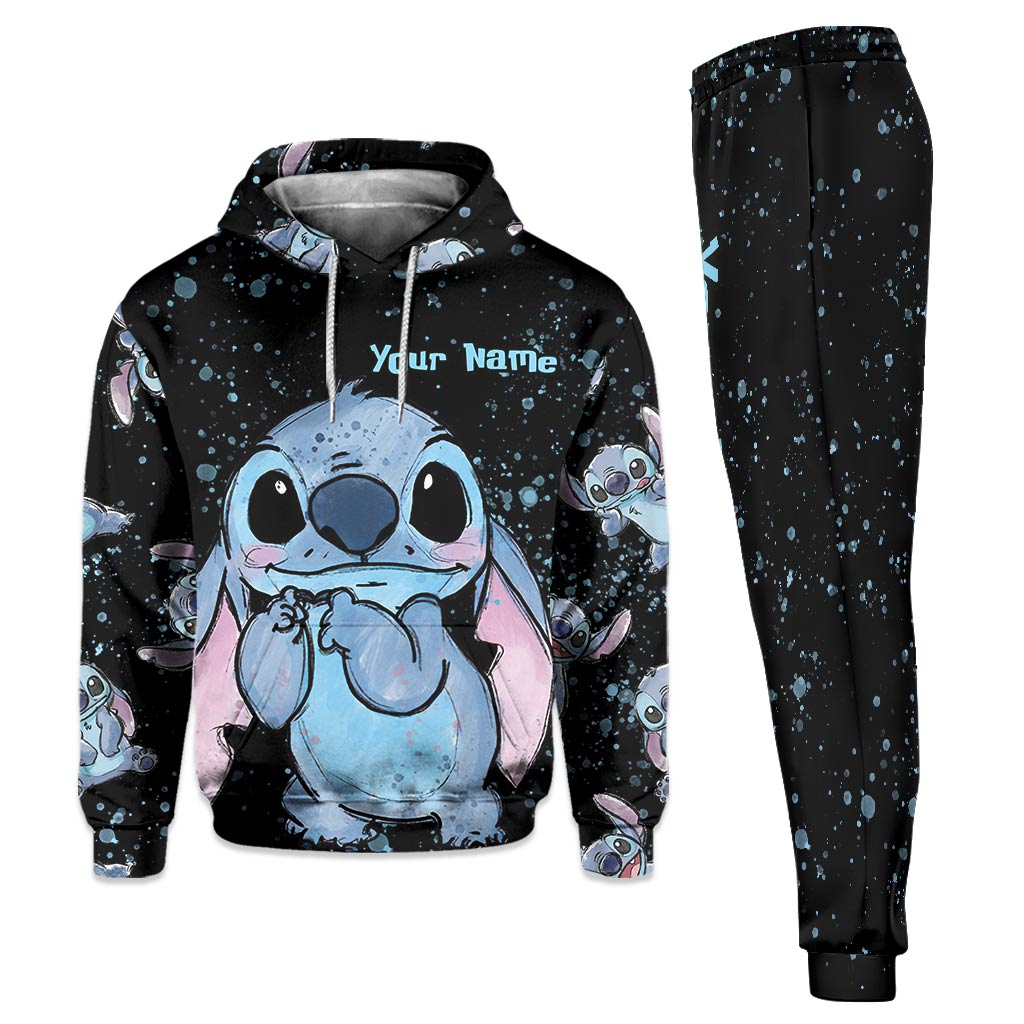 Personalized Ohana Hoodie and Sweatpants Set Custom Name Gift