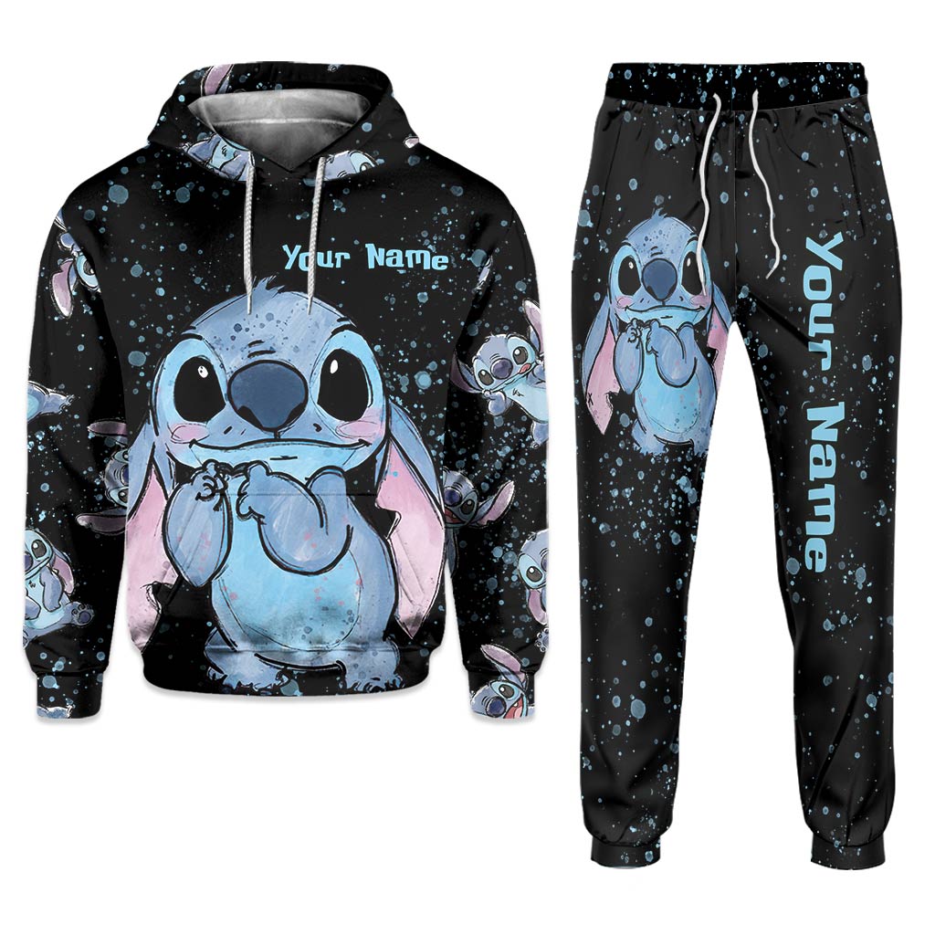 Personalized Ohana Hoodie and Sweatpants Set Custom Name Gift
