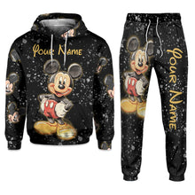 Load image into Gallery viewer, Personalized Mouse Ears Hoodie &amp; Sweatpants Custom Name Gift
