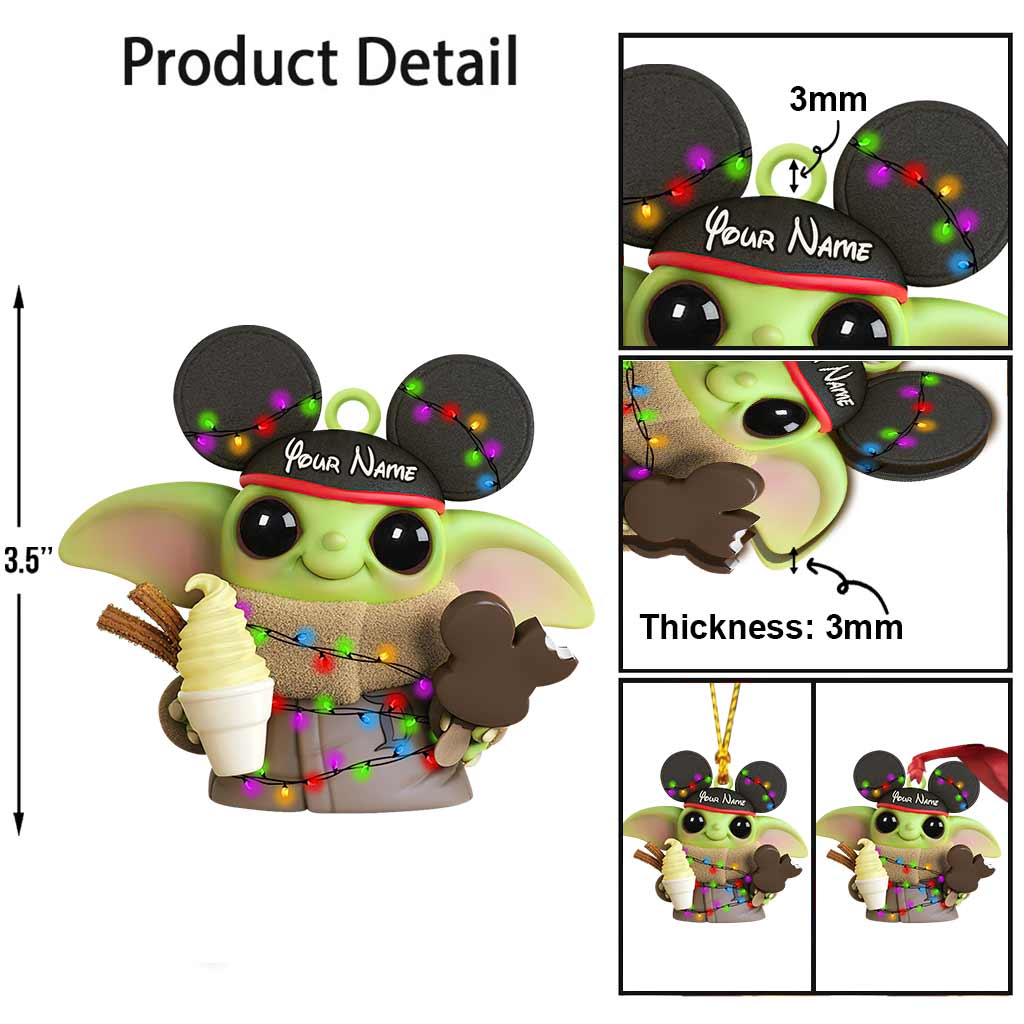 Personalized Mouse Ornament Custom Name Christmas Gift