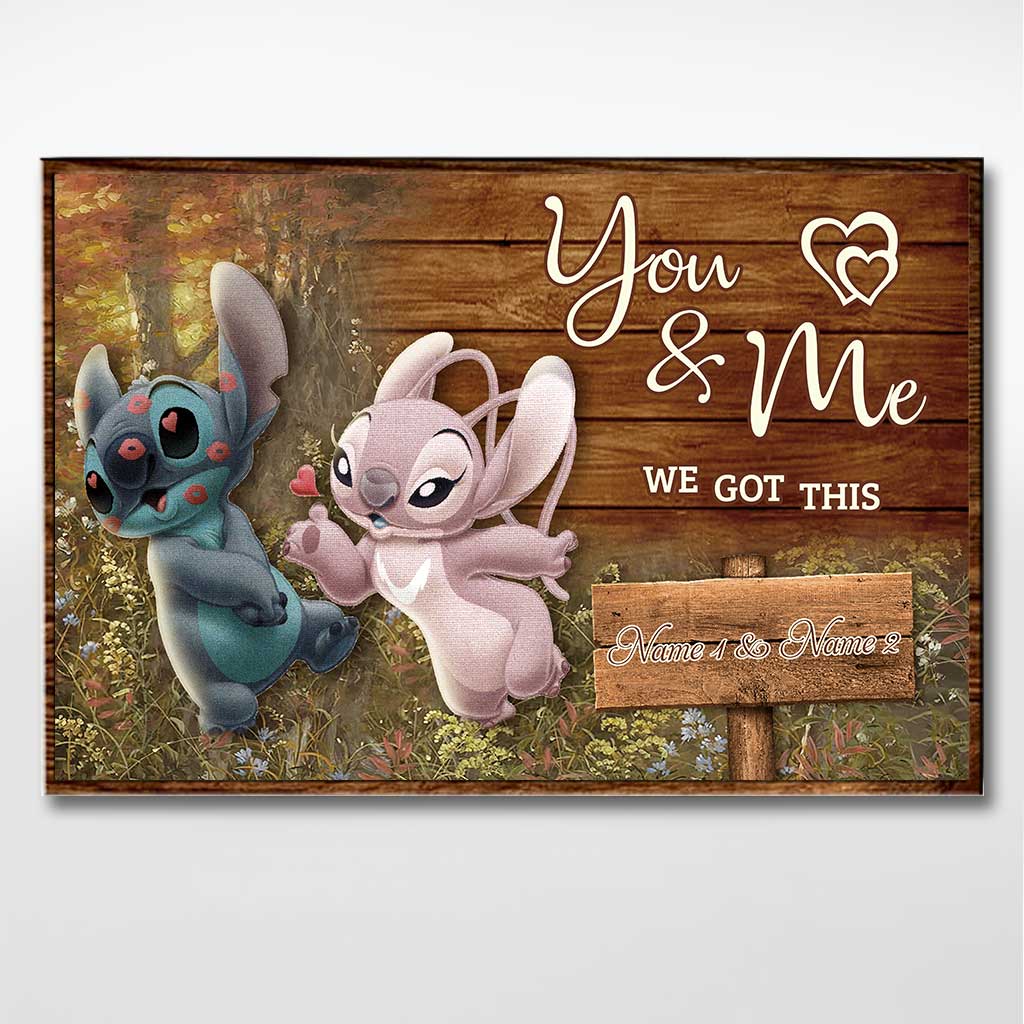 Personalized Couple Poster You & Me Custom Names Gift