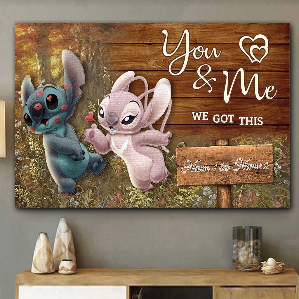 Personalized Couple Poster You & Me Custom Names Gift
