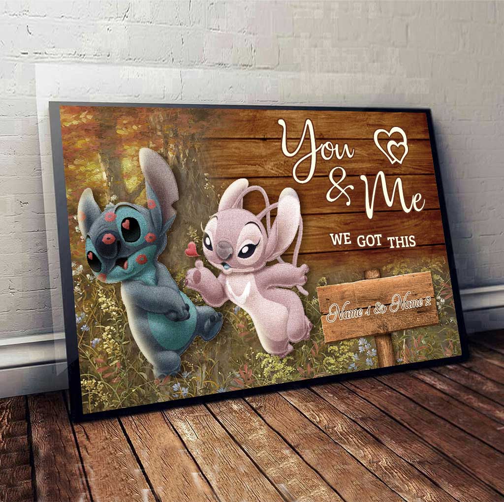 Personalized Couple Poster You & Me Custom Names Gift