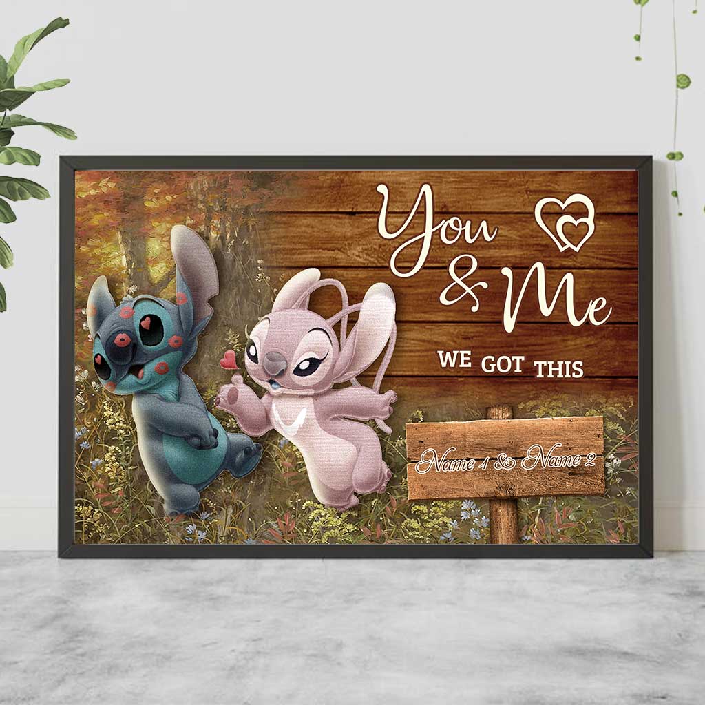Personalized Couple Poster You & Me Custom Names Gift