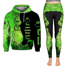 Load image into Gallery viewer, Personalized Grinch Hoodie &amp; Leggings Set Custom Name Gift

