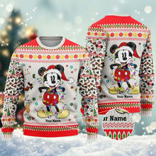 Load image into Gallery viewer, Personalized Christmas Mouse Sweater Custom Name Gift
