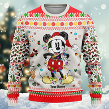 Load image into Gallery viewer, Personalized Christmas Mouse Sweater Custom Name Gift
