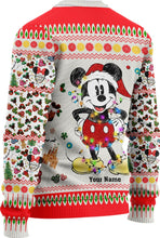 Load image into Gallery viewer, Personalized Christmas Mouse Sweater Custom Name Gift
