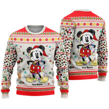 Load image into Gallery viewer, Personalized Christmas Mouse Sweater Custom Name Gift
