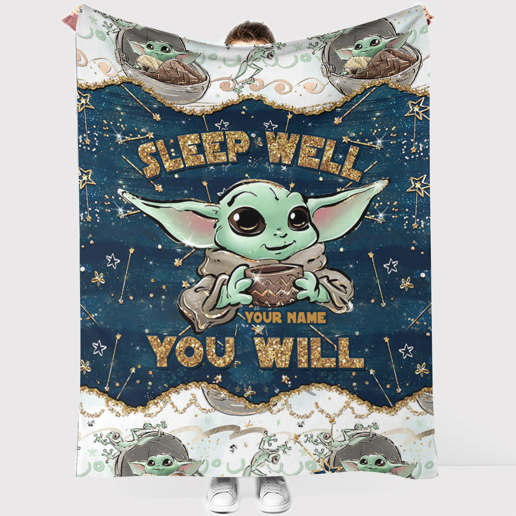 Personalized Child Sleeping Blanket Custom Name Gift Idea