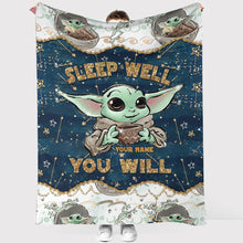 Load image into Gallery viewer, Personalized Child Sleeping Blanket Custom Name Gift Idea
