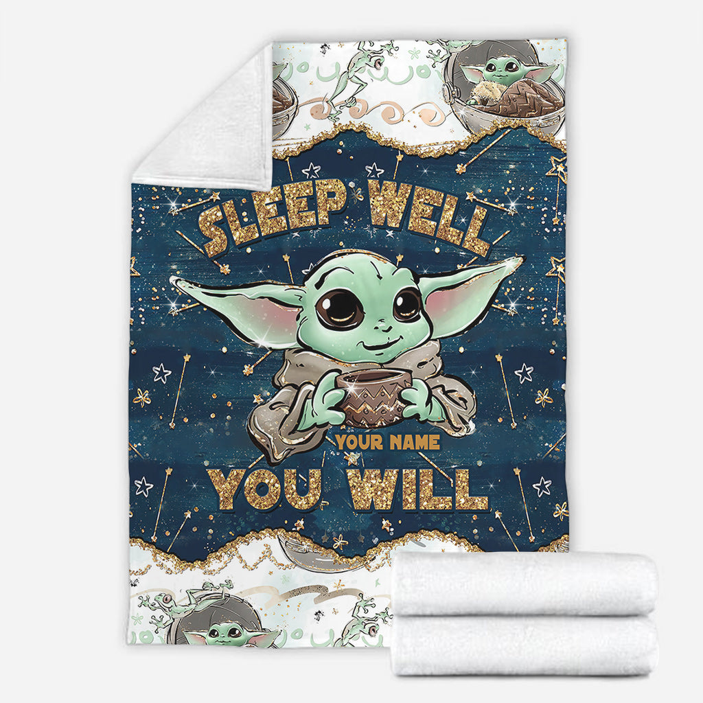Personalized Child Sleeping Blanket Custom Name Gift Idea