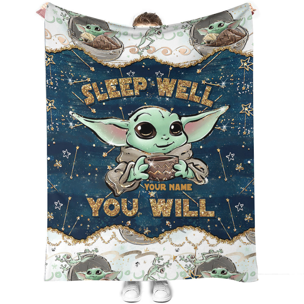 Personalized Child Sleeping Blanket Custom Name Gift Idea