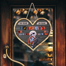 Load image into Gallery viewer, Personalized Couple Heart Wood Sign Custom Names Gift
