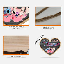 Load image into Gallery viewer, Personalized Heart-Shaped Wood Sign Custom Couple Gift
