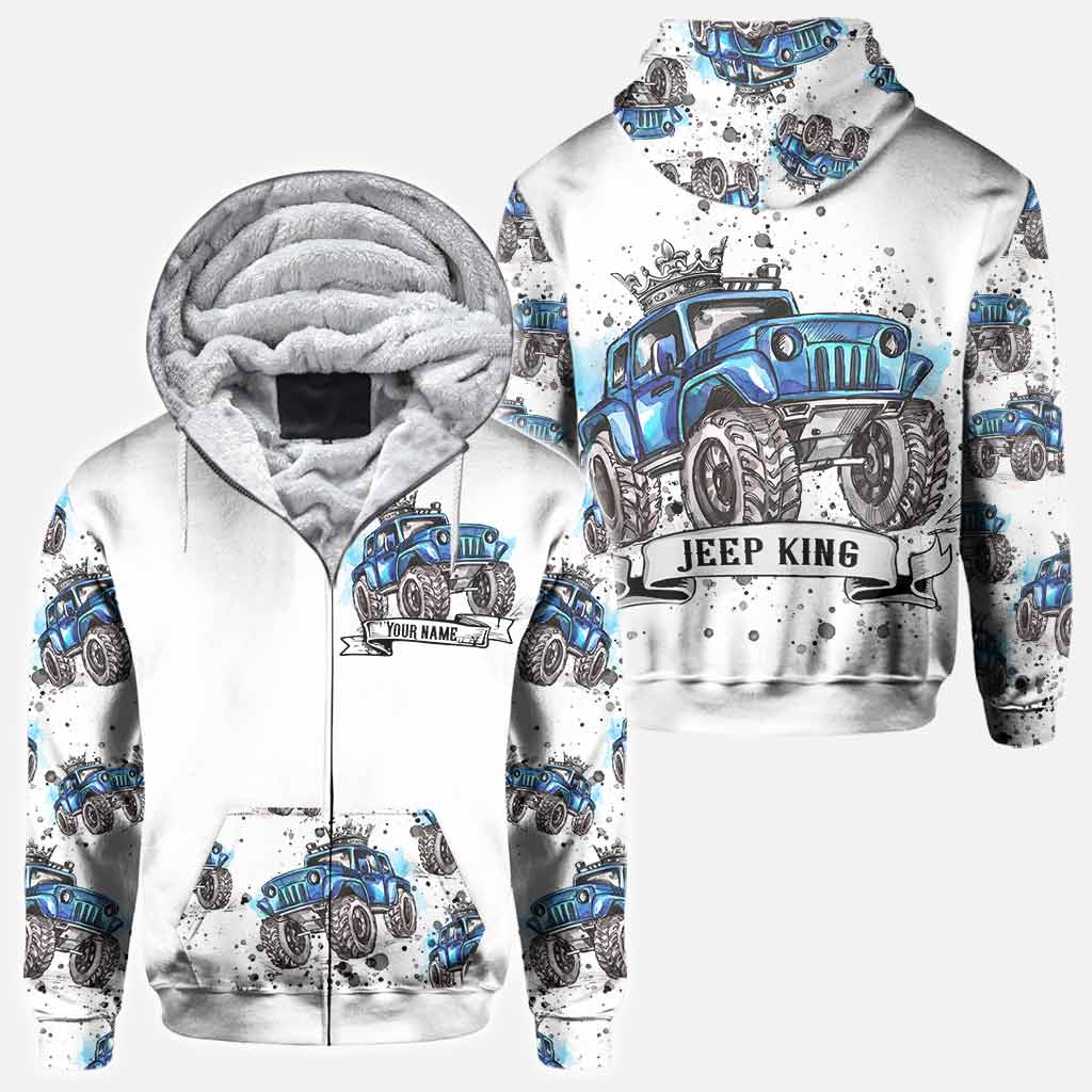 Personalized Jeep King Queen Hoodie Shirt for Couples