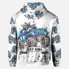 Load image into Gallery viewer, Personalized Jeep King Queen Hoodie Shirt for Couples
