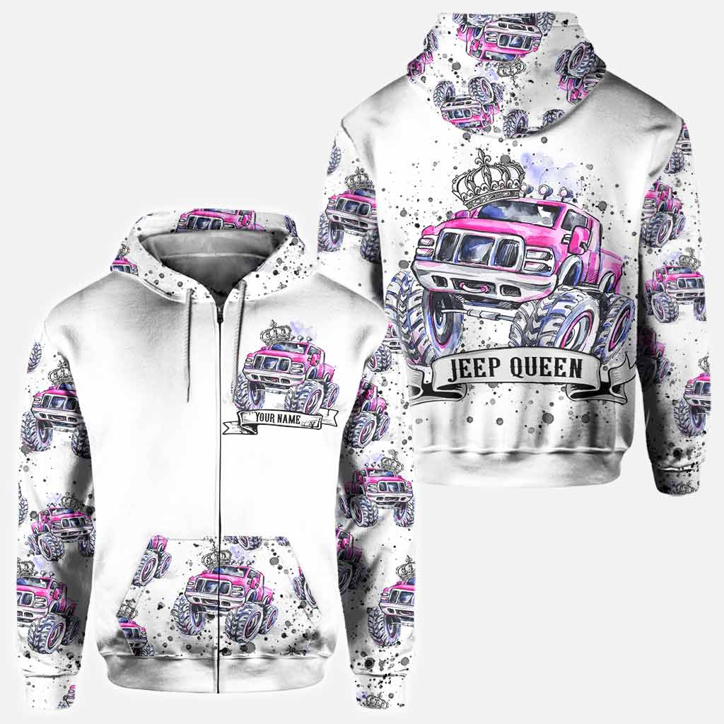Personalized Jeep King Queen Hoodie Shirt for Couples