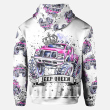 Load image into Gallery viewer, Personalized Jeep King Queen Hoodie Shirt for Couples
