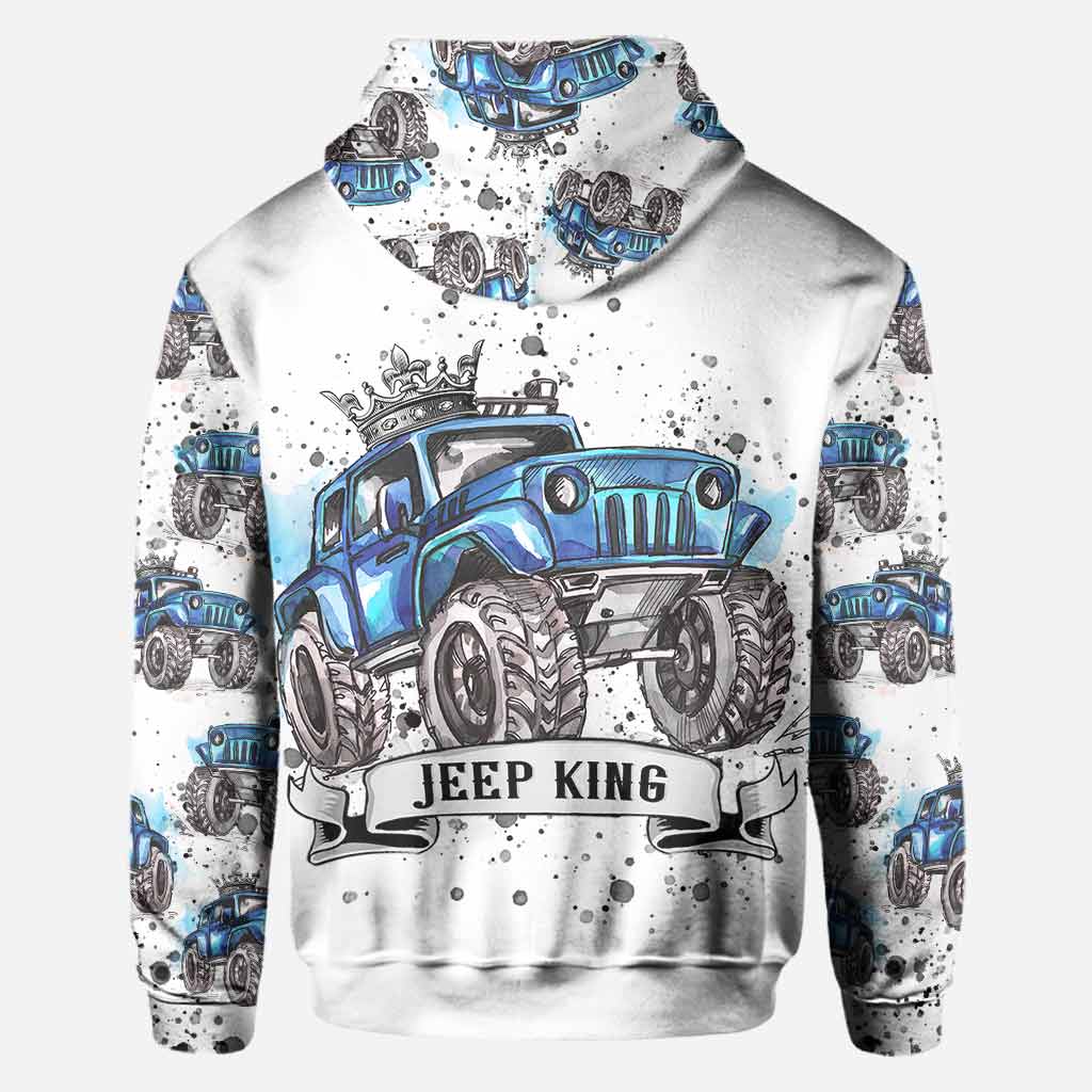 Personalized Jeep King Queen Hoodie Shirt for Couples