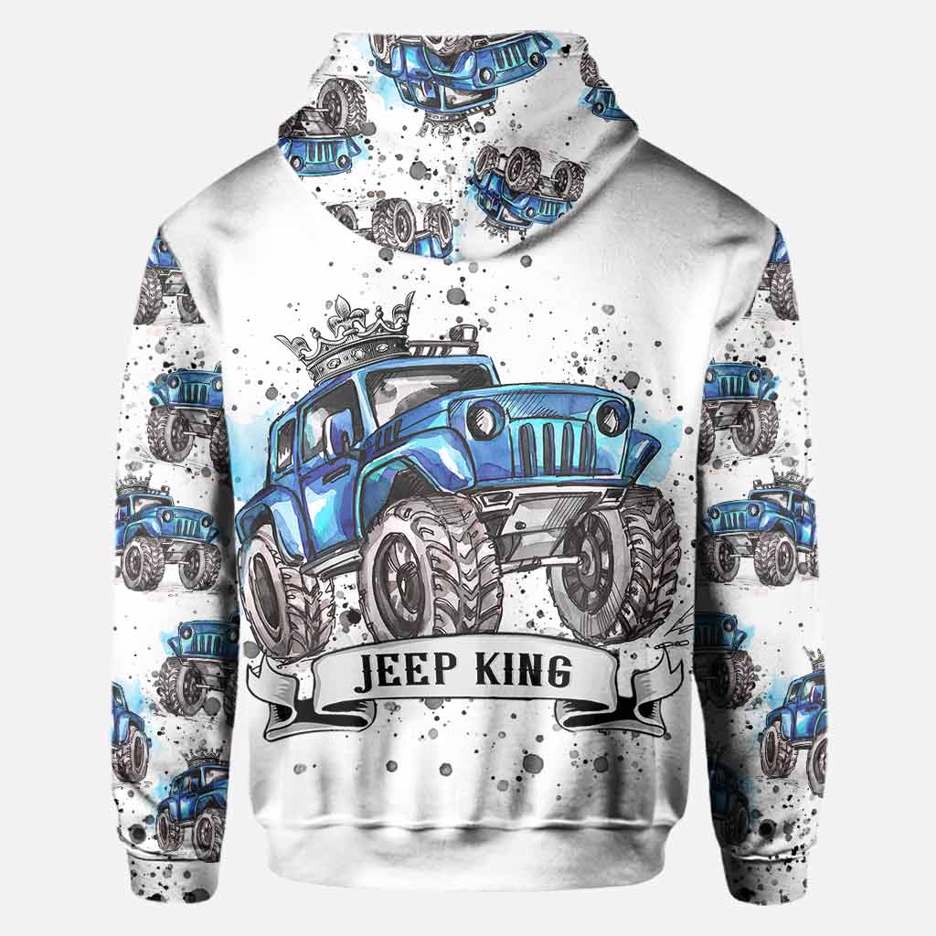 Personalized Jeep King Queen Hoodie Shirt for Couples