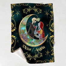 Load image into Gallery viewer, Personalized Couple Blanket I Love You To The Moon Gift
