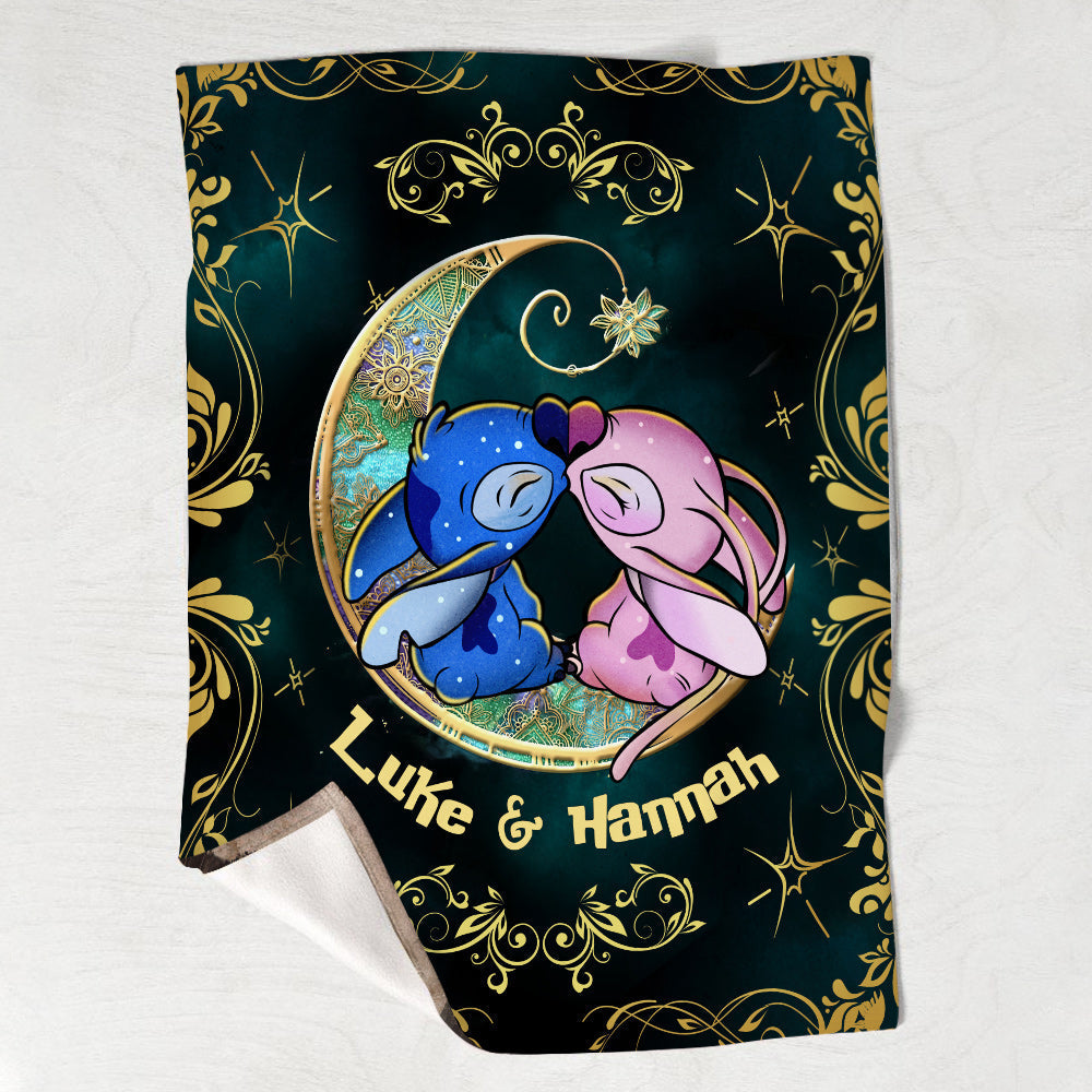 Personalized Ohana Blanket Custom Couple Gift for Him/Her