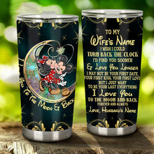 Load image into Gallery viewer, Personalized Couple Tumbler 'I Love You to the Moon' Gift
