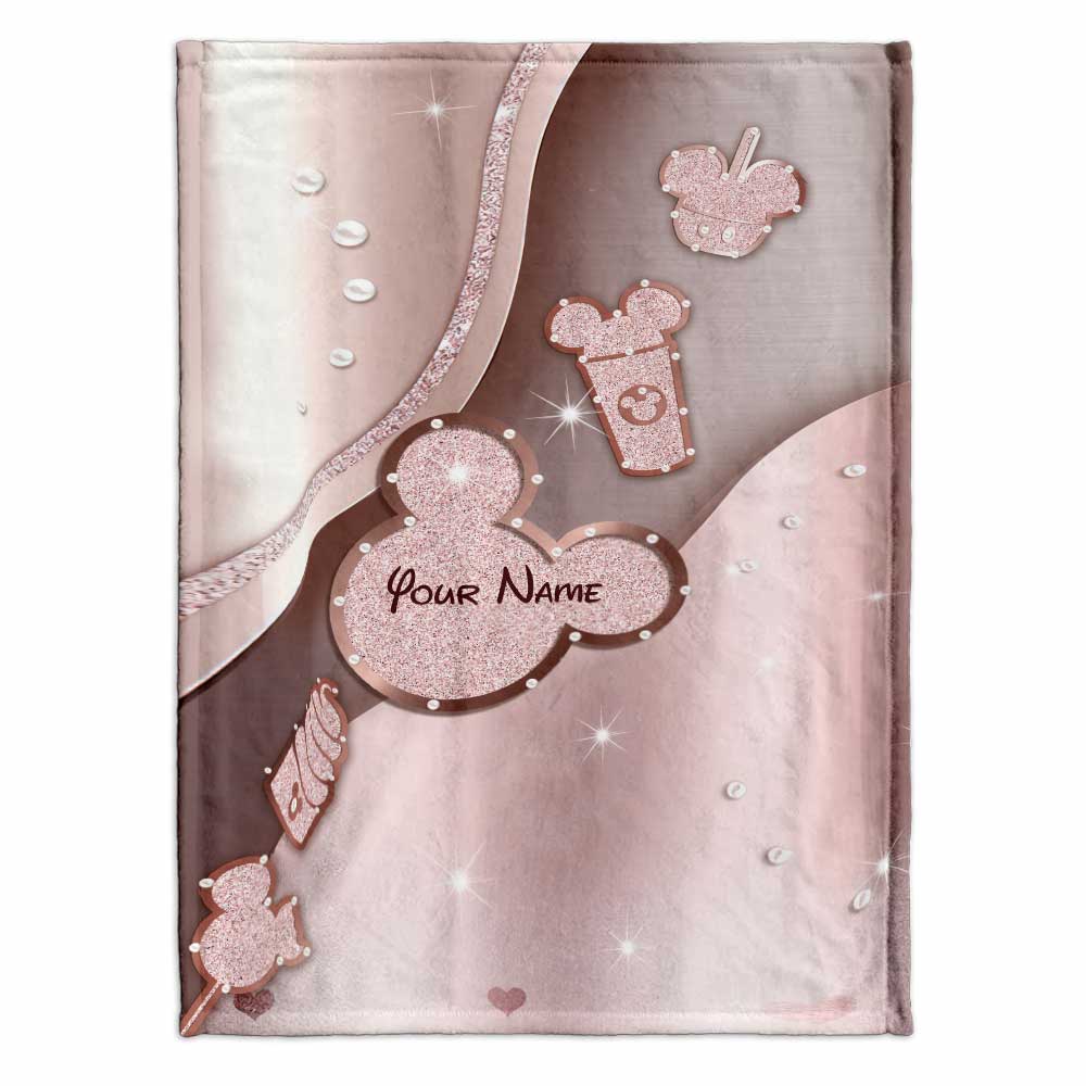 Personalized Mouse Blanket Custom Name Gift for Kids