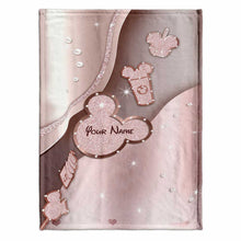 Load image into Gallery viewer, Personalized Mouse Blanket Custom Name Gift for Kids
